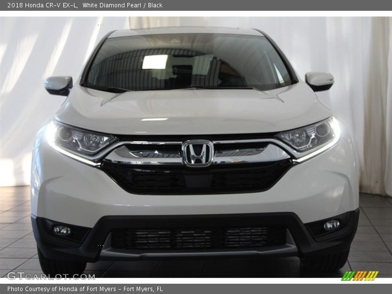 White Diamond Pearl / Black 2018 Honda CR-V EX-L