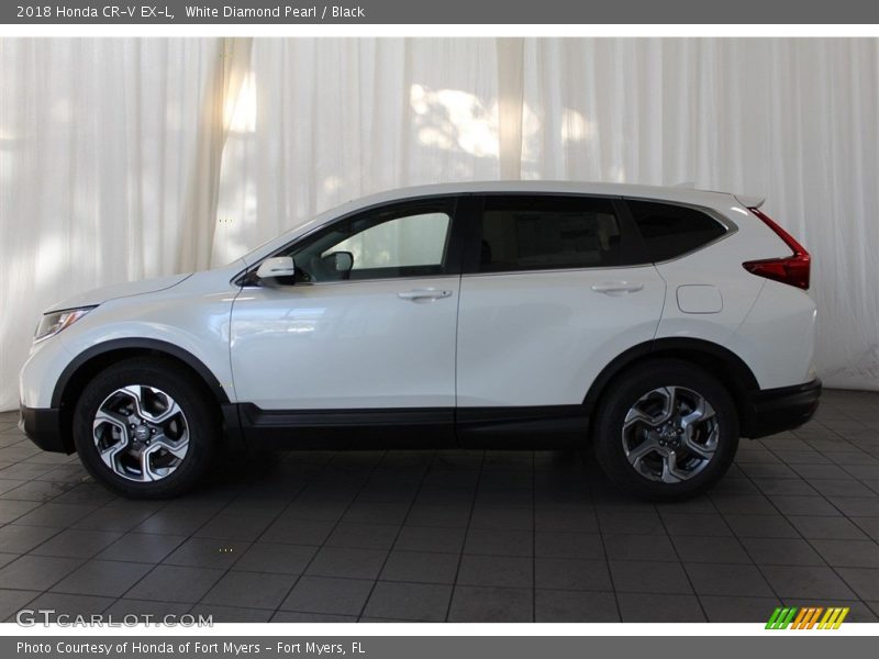 White Diamond Pearl / Black 2018 Honda CR-V EX-L