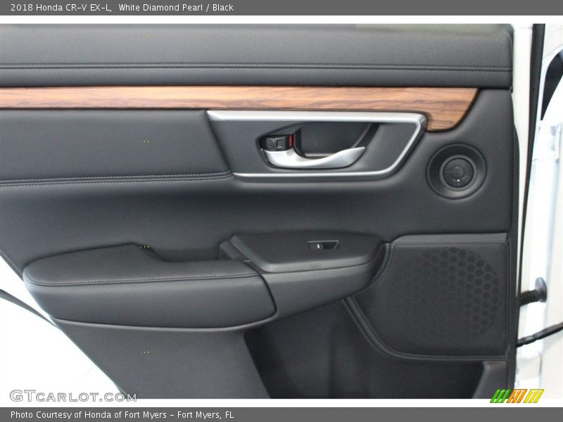 White Diamond Pearl / Black 2018 Honda CR-V EX-L