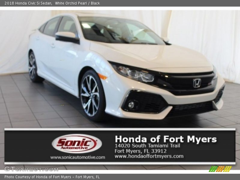 White Orchid Pearl / Black 2018 Honda Civic Si Sedan