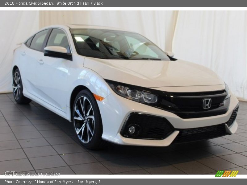 White Orchid Pearl / Black 2018 Honda Civic Si Sedan