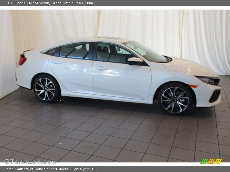 White Orchid Pearl / Black 2018 Honda Civic Si Sedan