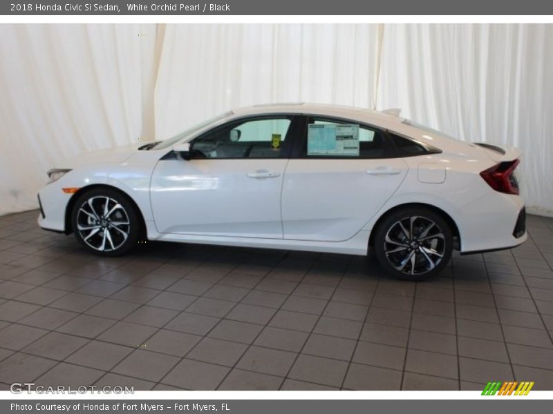 White Orchid Pearl / Black 2018 Honda Civic Si Sedan