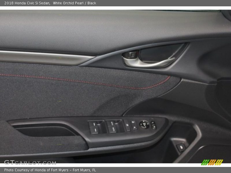 White Orchid Pearl / Black 2018 Honda Civic Si Sedan