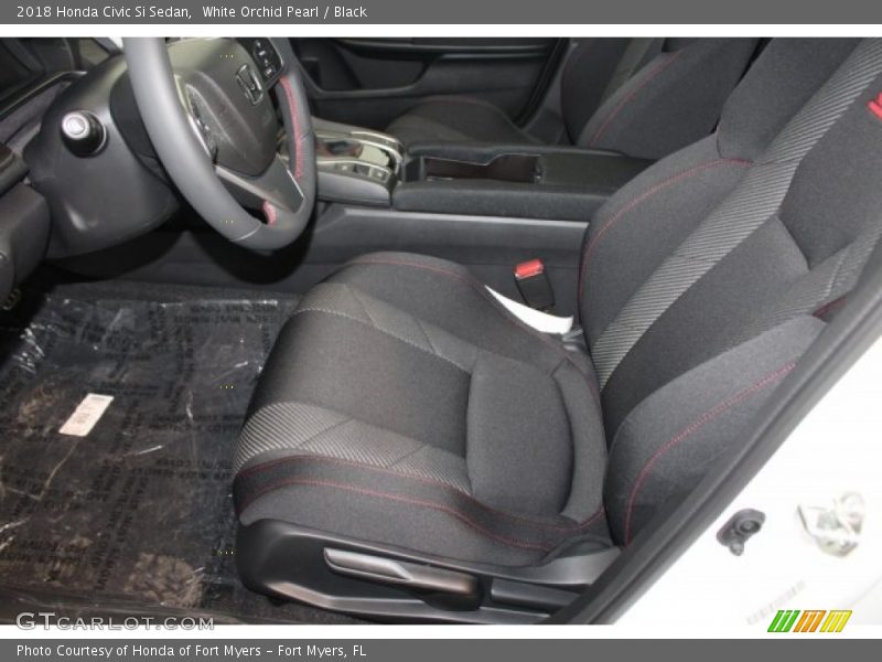 White Orchid Pearl / Black 2018 Honda Civic Si Sedan