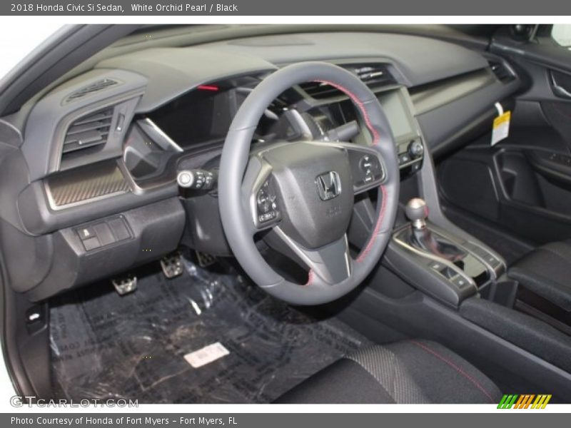 White Orchid Pearl / Black 2018 Honda Civic Si Sedan