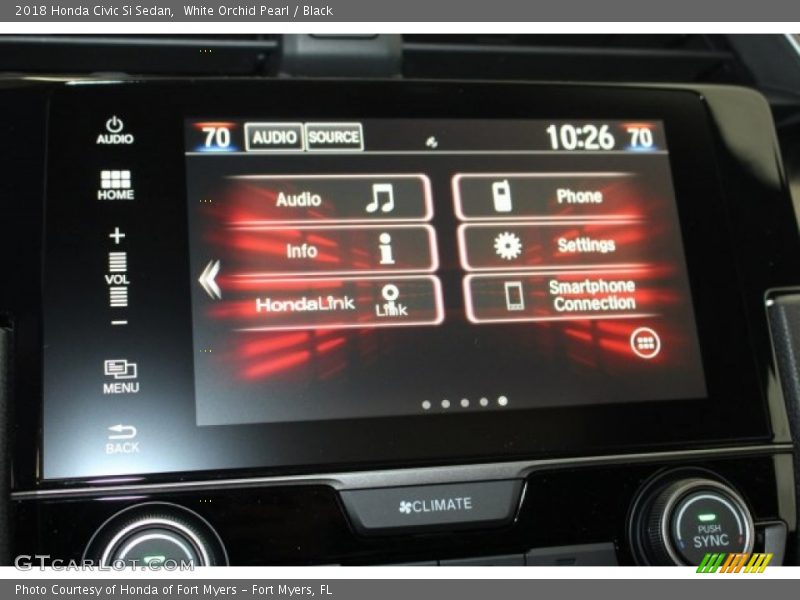 White Orchid Pearl / Black 2018 Honda Civic Si Sedan