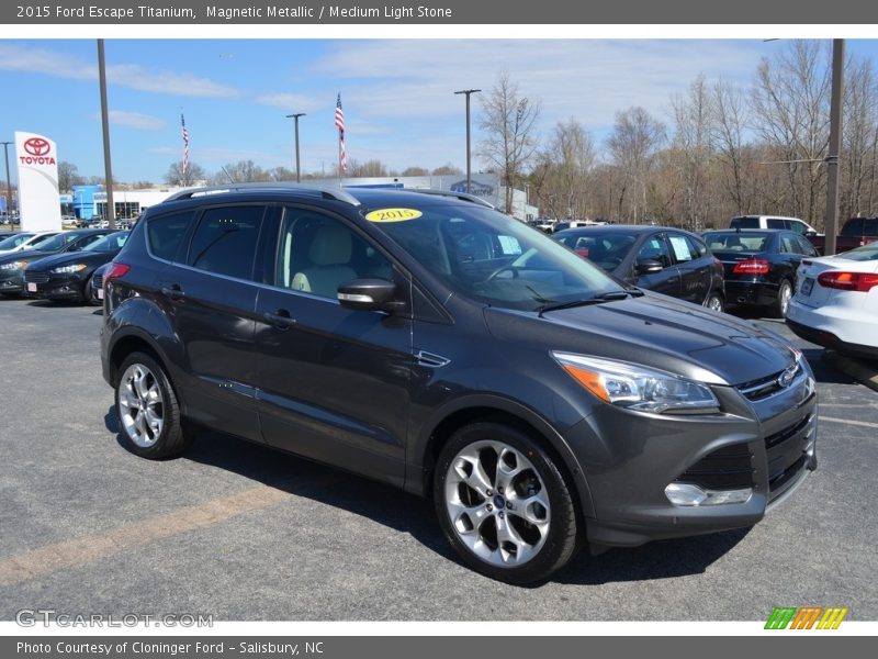 Magnetic Metallic / Medium Light Stone 2015 Ford Escape Titanium