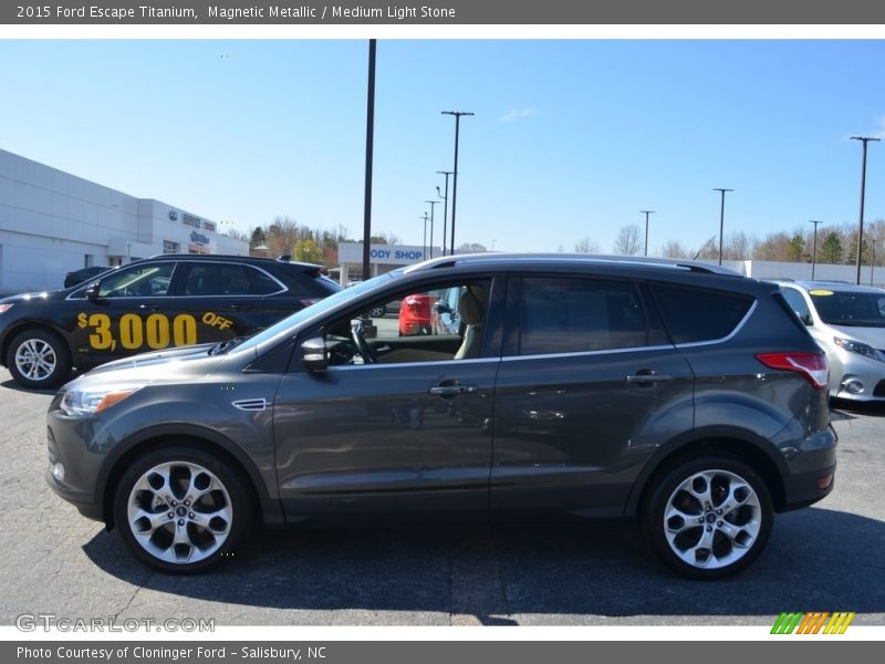 Magnetic Metallic / Medium Light Stone 2015 Ford Escape Titanium