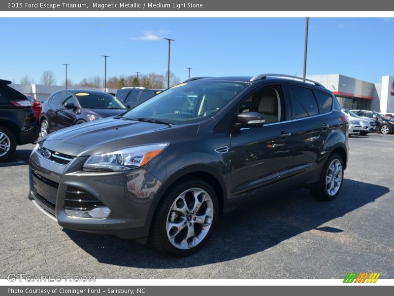 Magnetic Metallic / Medium Light Stone 2015 Ford Escape Titanium