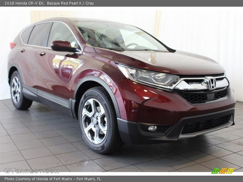 Basque Red Pearl II / Gray 2018 Honda CR-V EX