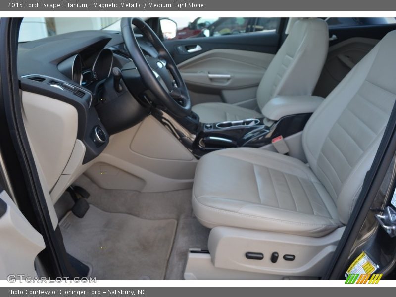Magnetic Metallic / Medium Light Stone 2015 Ford Escape Titanium