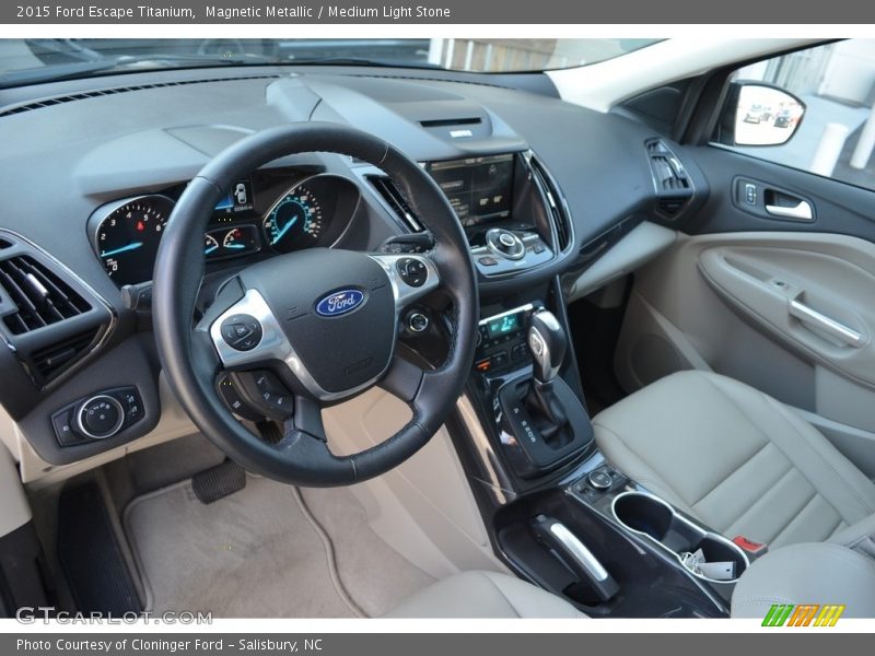 Magnetic Metallic / Medium Light Stone 2015 Ford Escape Titanium