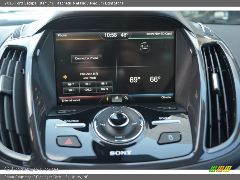 Magnetic Metallic / Medium Light Stone 2015 Ford Escape Titanium