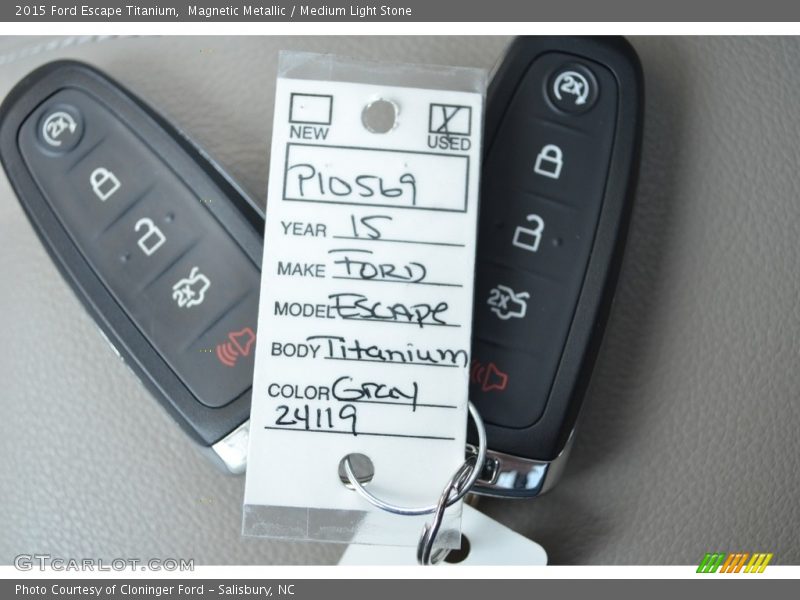 Magnetic Metallic / Medium Light Stone 2015 Ford Escape Titanium