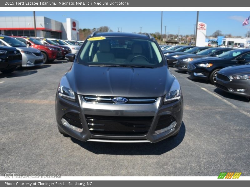 Magnetic Metallic / Medium Light Stone 2015 Ford Escape Titanium