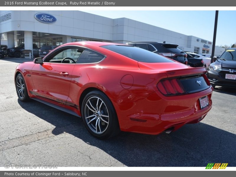 Ruby Red Metallic / Ebony 2016 Ford Mustang EcoBoost Coupe