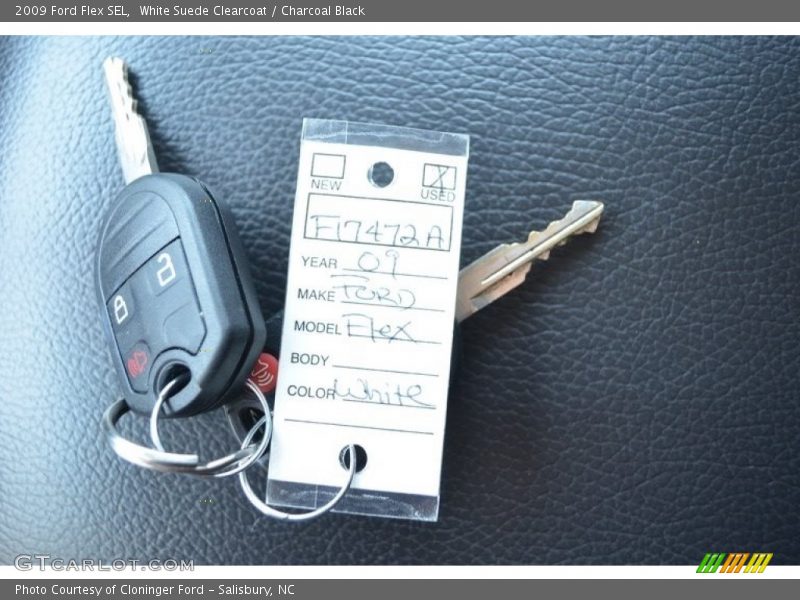 White Suede Clearcoat / Charcoal Black 2009 Ford Flex SEL
