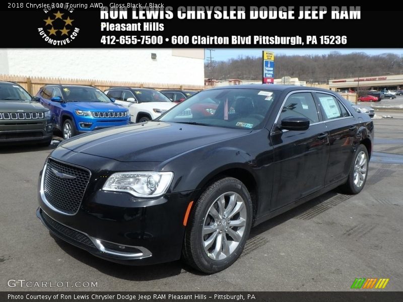 Gloss Black / Black 2018 Chrysler 300 Touring AWD