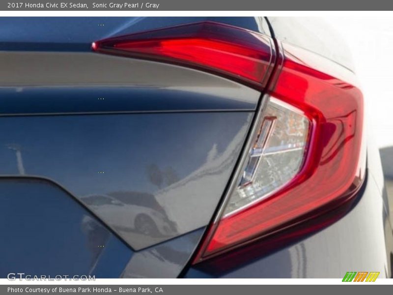 Sonic Gray Pearl / Gray 2017 Honda Civic EX Sedan