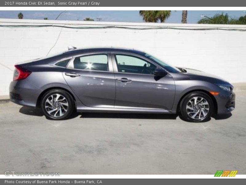 Sonic Gray Pearl / Gray 2017 Honda Civic EX Sedan
