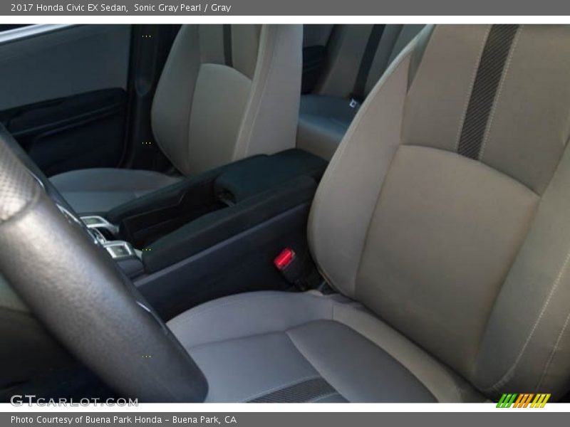 Sonic Gray Pearl / Gray 2017 Honda Civic EX Sedan