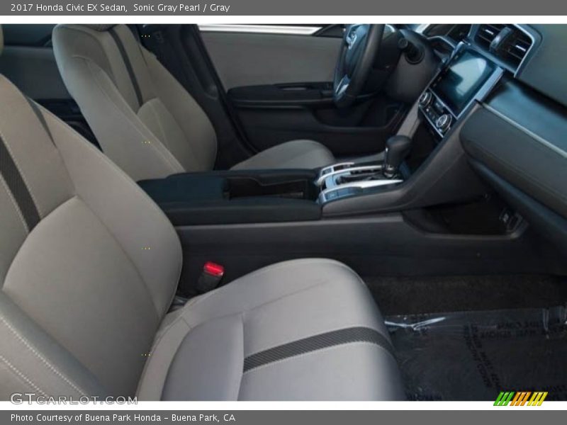 Sonic Gray Pearl / Gray 2017 Honda Civic EX Sedan
