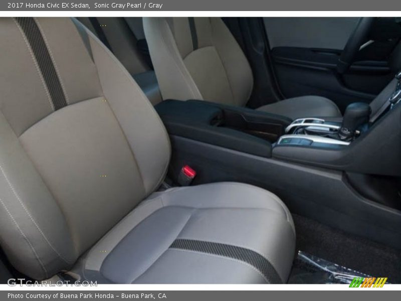 Sonic Gray Pearl / Gray 2017 Honda Civic EX Sedan
