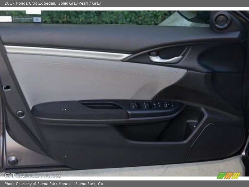 Sonic Gray Pearl / Gray 2017 Honda Civic EX Sedan