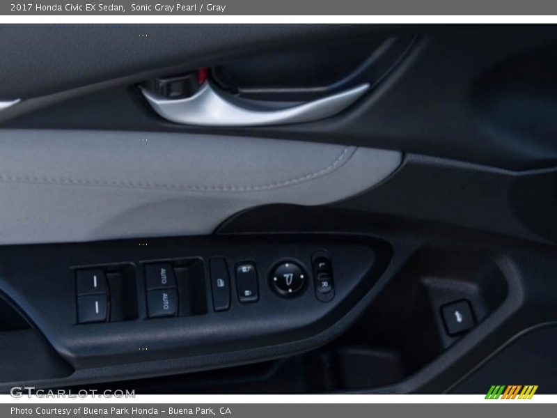 Sonic Gray Pearl / Gray 2017 Honda Civic EX Sedan
