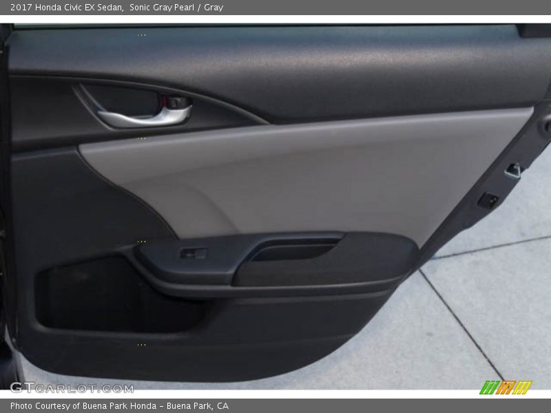 Sonic Gray Pearl / Gray 2017 Honda Civic EX Sedan