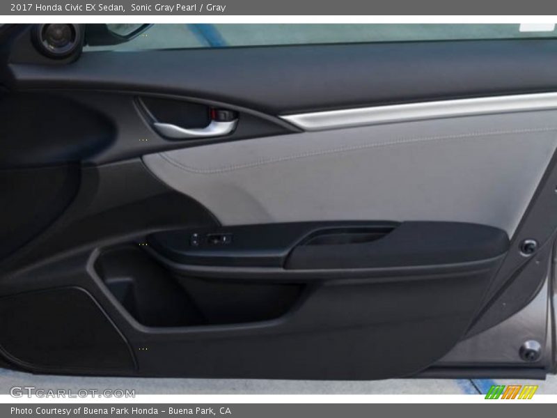 Sonic Gray Pearl / Gray 2017 Honda Civic EX Sedan