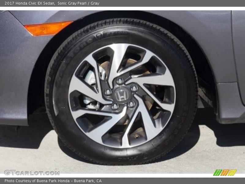 Sonic Gray Pearl / Gray 2017 Honda Civic EX Sedan