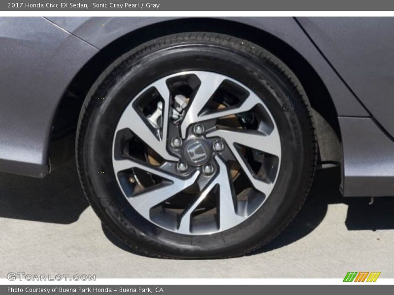 Sonic Gray Pearl / Gray 2017 Honda Civic EX Sedan
