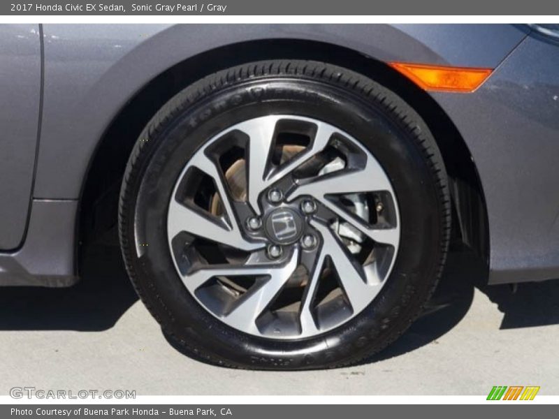 Sonic Gray Pearl / Gray 2017 Honda Civic EX Sedan