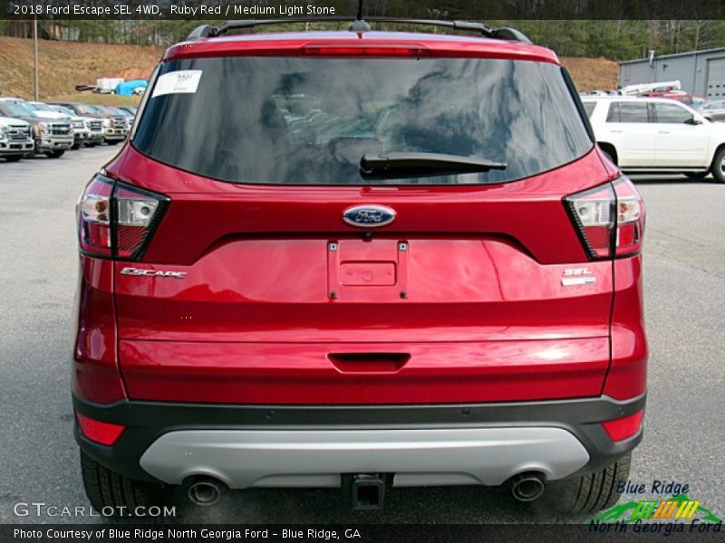 Ruby Red / Medium Light Stone 2018 Ford Escape SEL 4WD