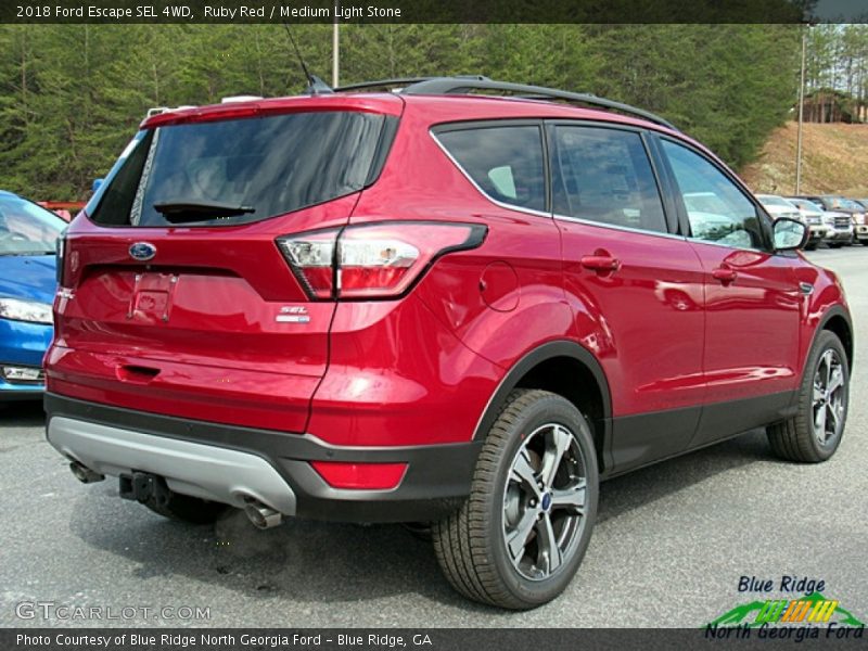 Ruby Red / Medium Light Stone 2018 Ford Escape SEL 4WD