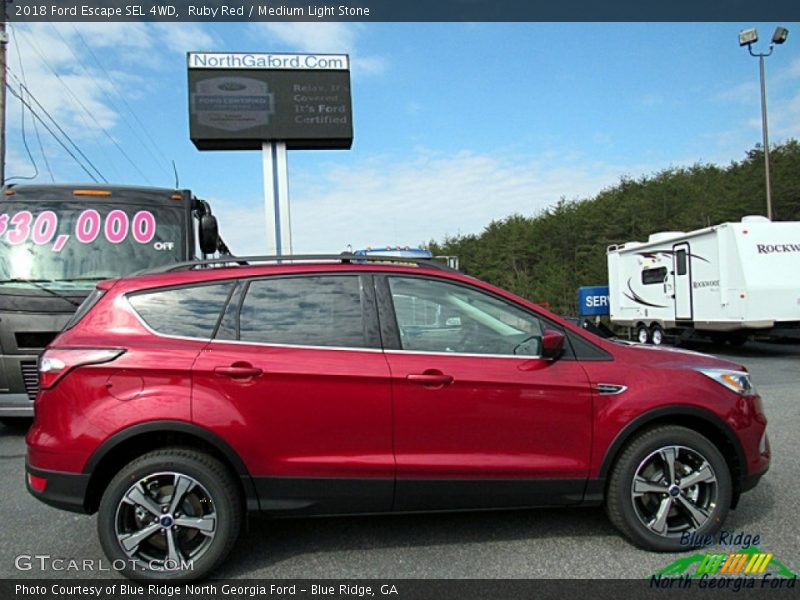 Ruby Red / Medium Light Stone 2018 Ford Escape SEL 4WD
