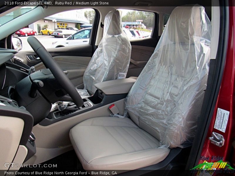 Ruby Red / Medium Light Stone 2018 Ford Escape SEL 4WD