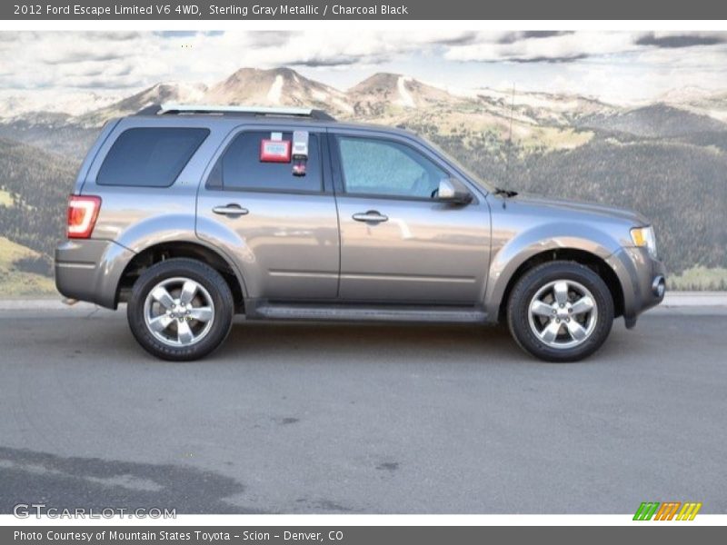 Sterling Gray Metallic / Charcoal Black 2012 Ford Escape Limited V6 4WD