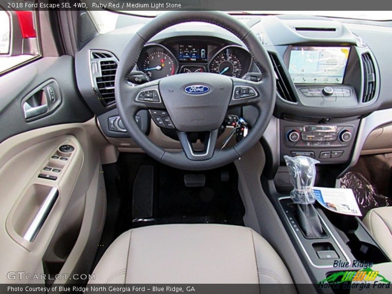 Ruby Red / Medium Light Stone 2018 Ford Escape SEL 4WD