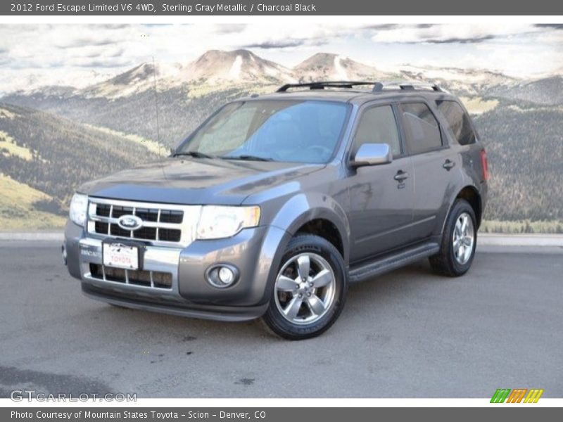 Sterling Gray Metallic / Charcoal Black 2012 Ford Escape Limited V6 4WD