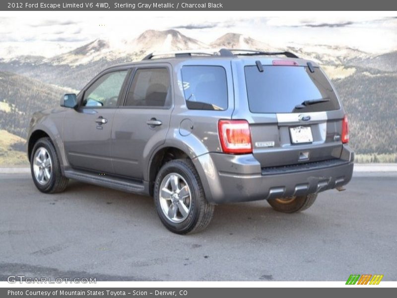 Sterling Gray Metallic / Charcoal Black 2012 Ford Escape Limited V6 4WD