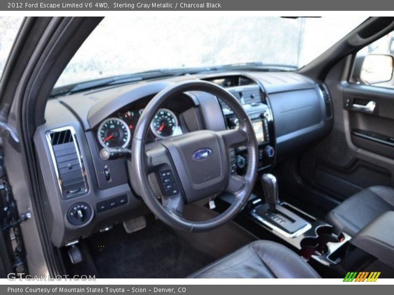 Sterling Gray Metallic / Charcoal Black 2012 Ford Escape Limited V6 4WD