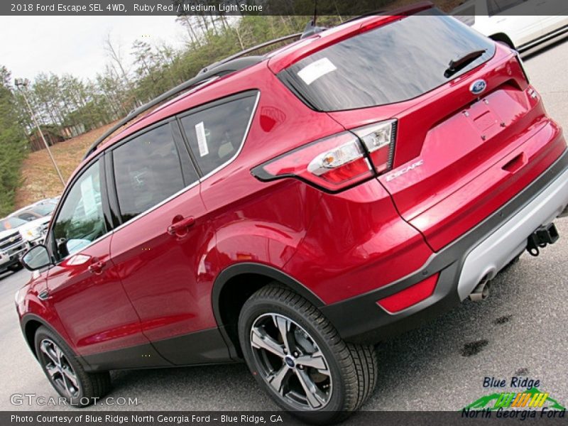 Ruby Red / Medium Light Stone 2018 Ford Escape SEL 4WD