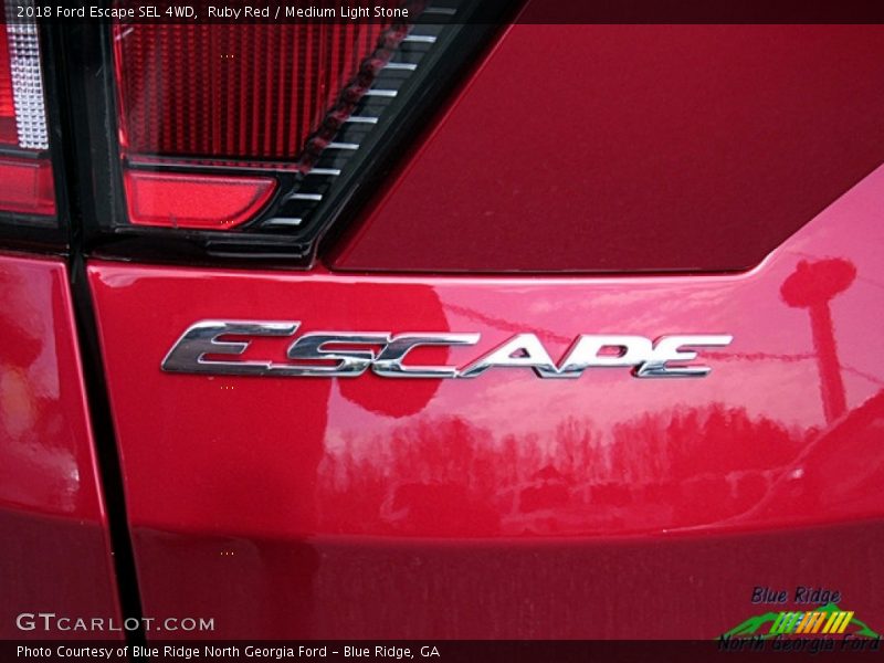 Ruby Red / Medium Light Stone 2018 Ford Escape SEL 4WD