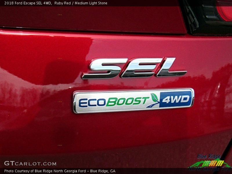 Ruby Red / Medium Light Stone 2018 Ford Escape SEL 4WD