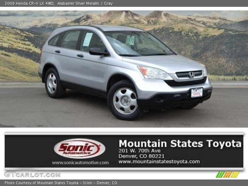 Alabaster Silver Metallic / Gray 2009 Honda CR-V LX 4WD