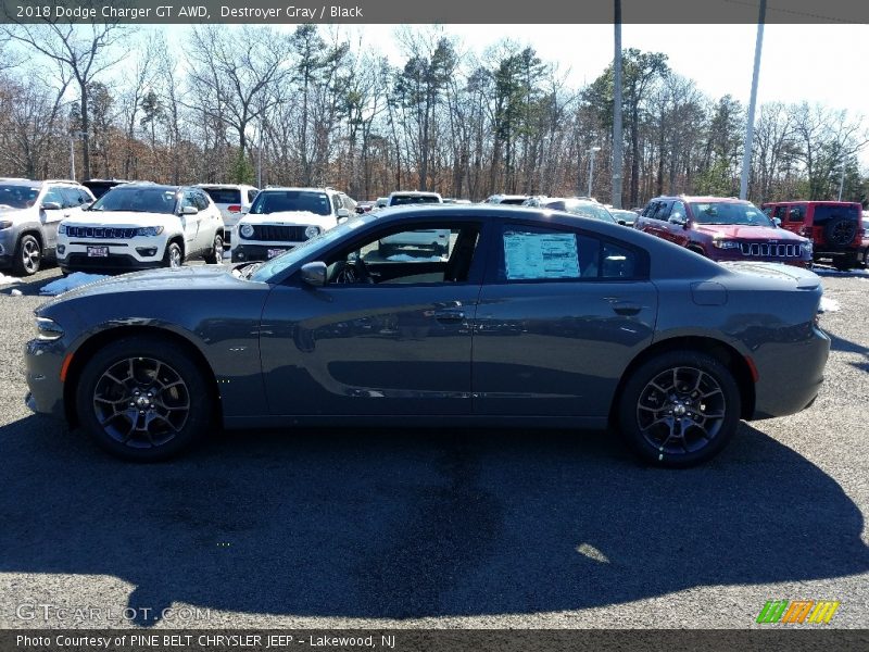 Destroyer Gray / Black 2018 Dodge Charger GT AWD