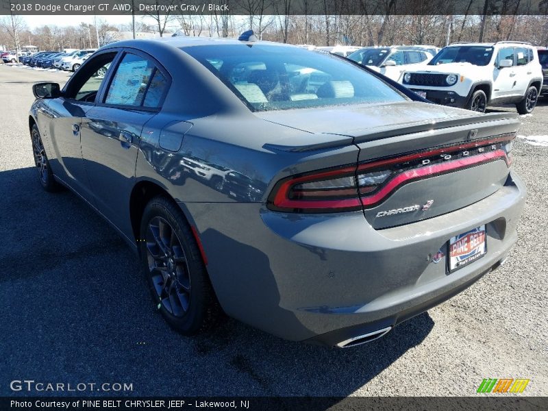 Destroyer Gray / Black 2018 Dodge Charger GT AWD